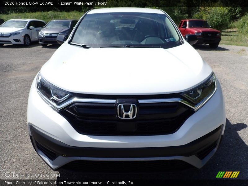 Platinum White Pearl / Ivory 2020 Honda CR-V LX AWD