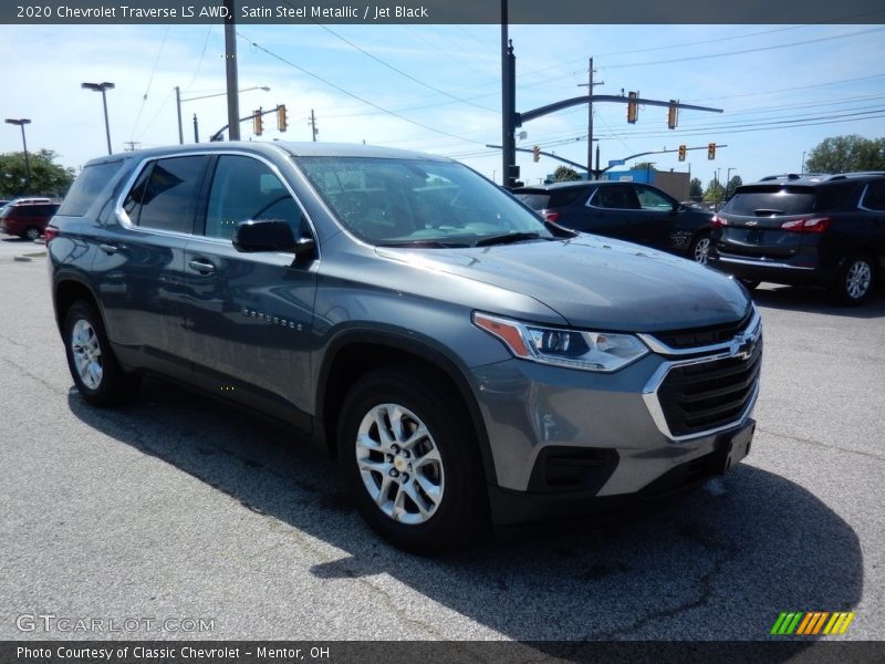 Satin Steel Metallic / Jet Black 2020 Chevrolet Traverse LS AWD