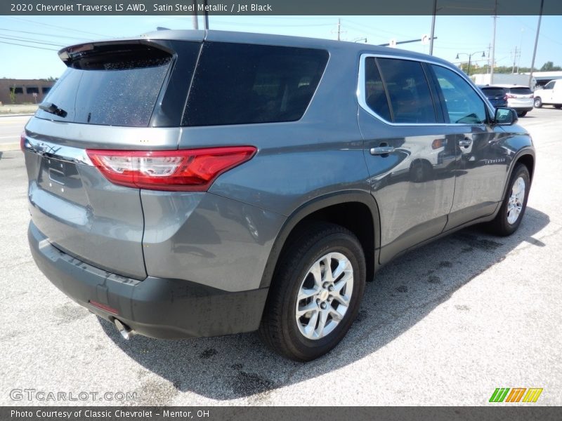 Satin Steel Metallic / Jet Black 2020 Chevrolet Traverse LS AWD