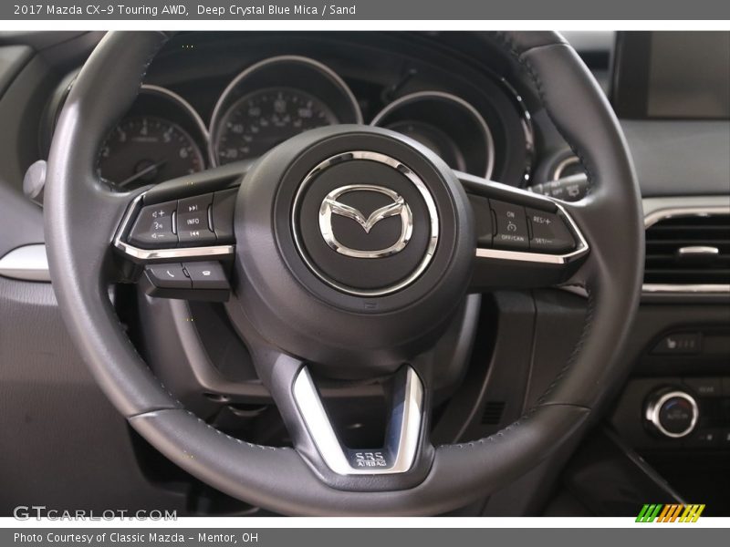 Deep Crystal Blue Mica / Sand 2017 Mazda CX-9 Touring AWD