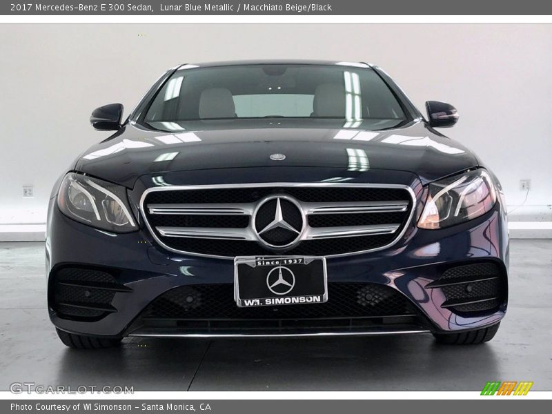 Lunar Blue Metallic / Macchiato Beige/Black 2017 Mercedes-Benz E 300 Sedan