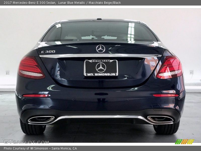 Lunar Blue Metallic / Macchiato Beige/Black 2017 Mercedes-Benz E 300 Sedan