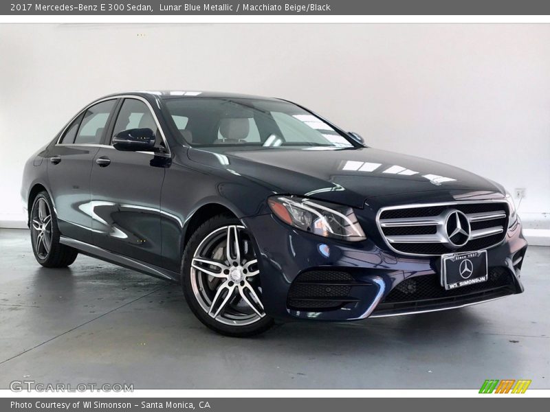 Lunar Blue Metallic / Macchiato Beige/Black 2017 Mercedes-Benz E 300 Sedan