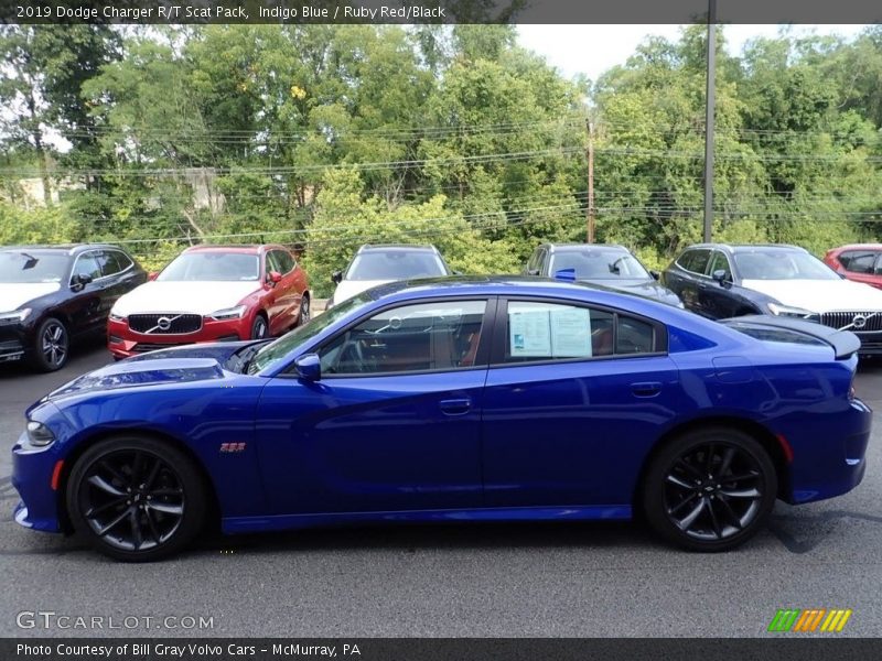 Indigo Blue / Ruby Red/Black 2019 Dodge Charger R/T Scat Pack