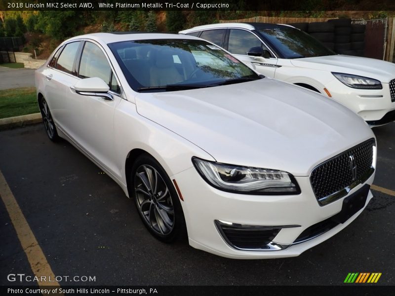 White Platinum Metallic Tri-Coat / Cappuccino 2018 Lincoln MKZ Select AWD