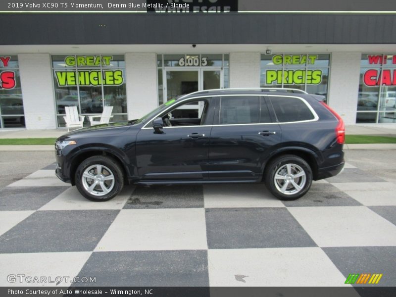 Denim Blue Metallic / Blonde 2019 Volvo XC90 T5 Momentum