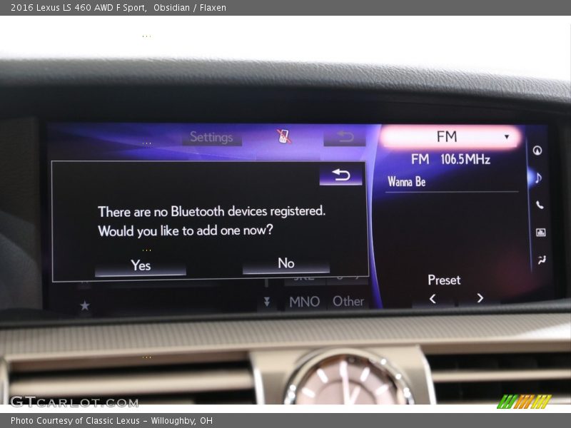 Controls of 2016 LS 460 AWD F Sport