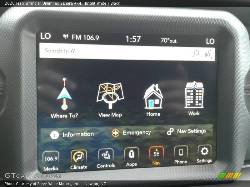 Bright White / Black 2020 Jeep Wrangler Unlimited Sahara 4x4