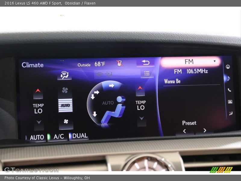 Controls of 2016 LS 460 AWD F Sport