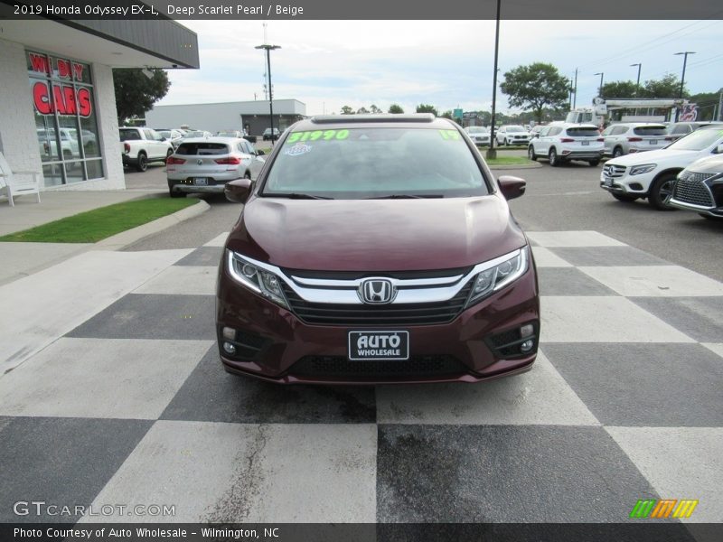 Deep Scarlet Pearl / Beige 2019 Honda Odyssey EX-L