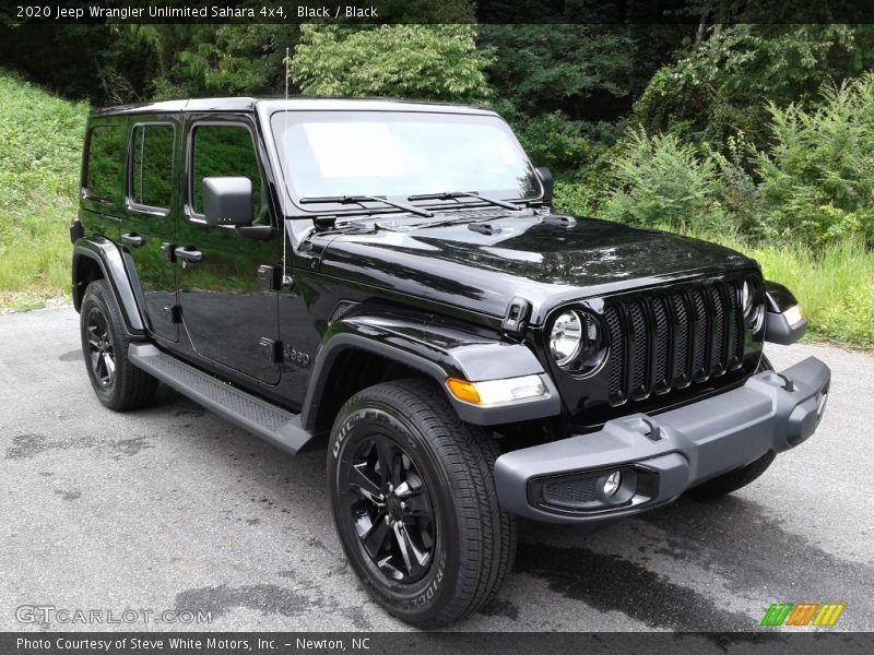 Black / Black 2020 Jeep Wrangler Unlimited Sahara 4x4
