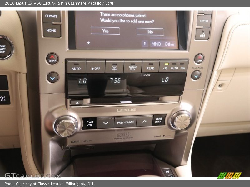 Controls of 2016 GX 460 Luxury