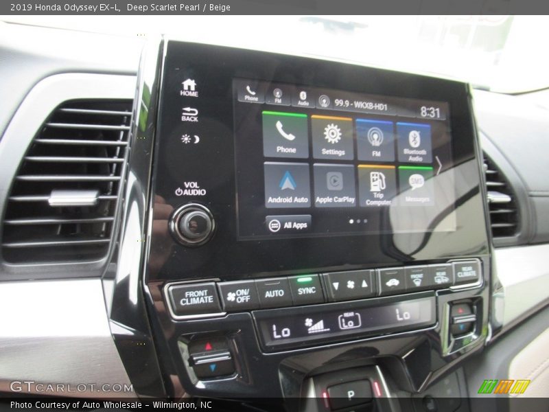 Deep Scarlet Pearl / Beige 2019 Honda Odyssey EX-L