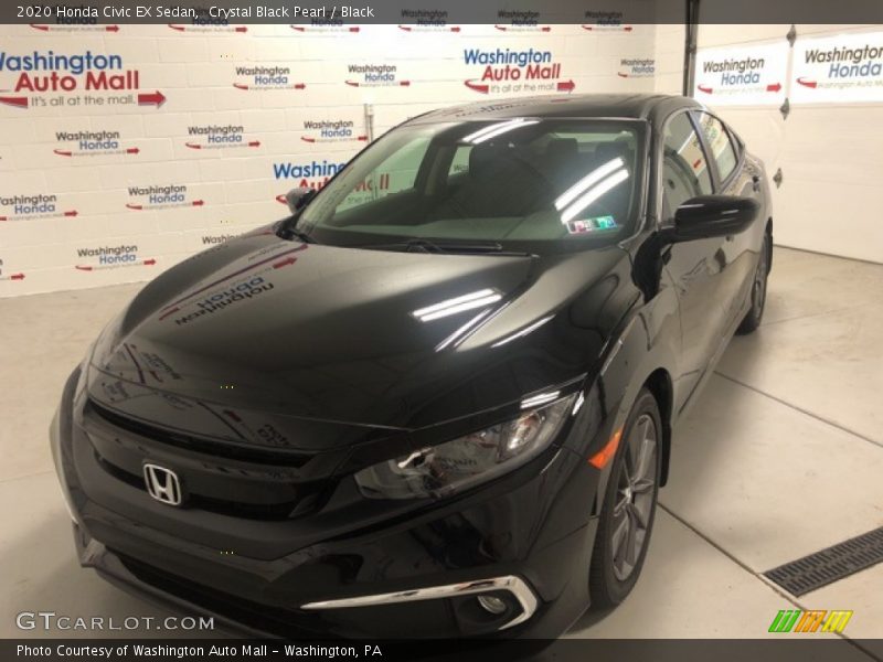 Crystal Black Pearl / Black 2020 Honda Civic EX Sedan