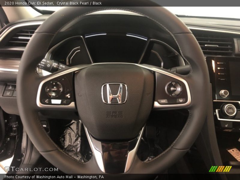 Crystal Black Pearl / Black 2020 Honda Civic EX Sedan