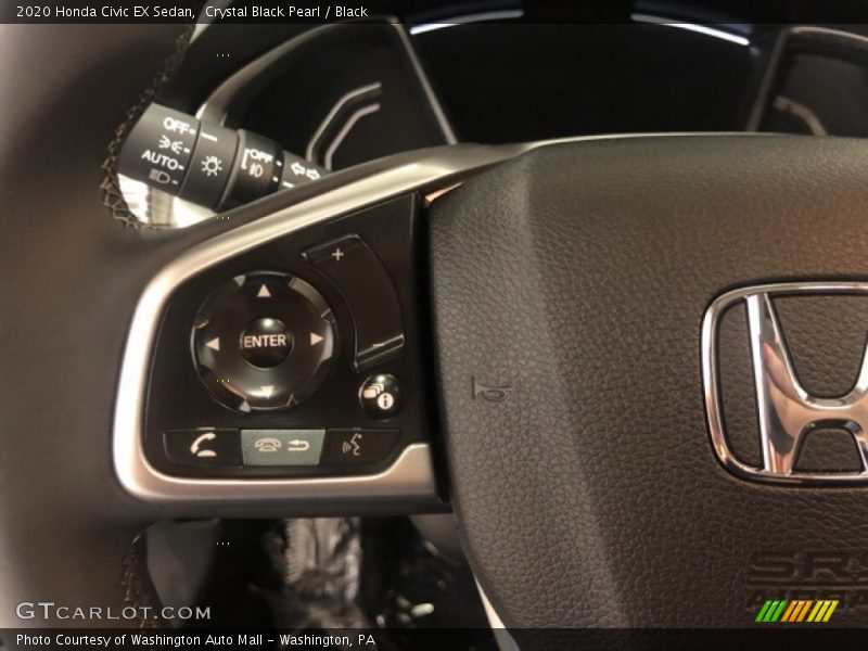 Crystal Black Pearl / Black 2020 Honda Civic EX Sedan