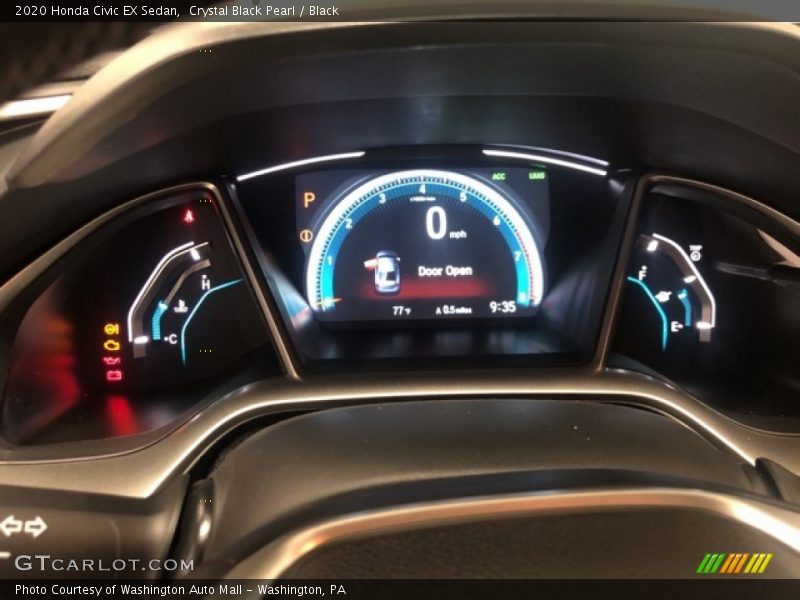Crystal Black Pearl / Black 2020 Honda Civic EX Sedan