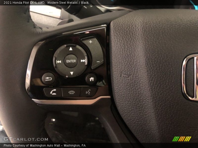 Modern Steel Metallic / Black 2021 Honda Pilot EX-L AWD