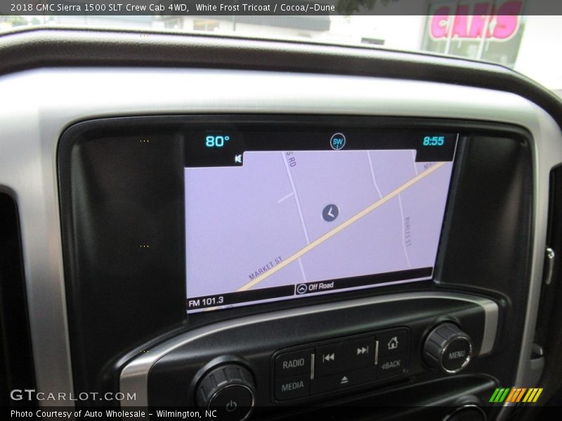 White Frost Tricoat / Cocoa/­Dune 2018 GMC Sierra 1500 SLT Crew Cab 4WD