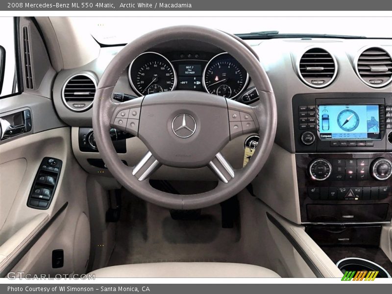 Arctic White / Macadamia 2008 Mercedes-Benz ML 550 4Matic