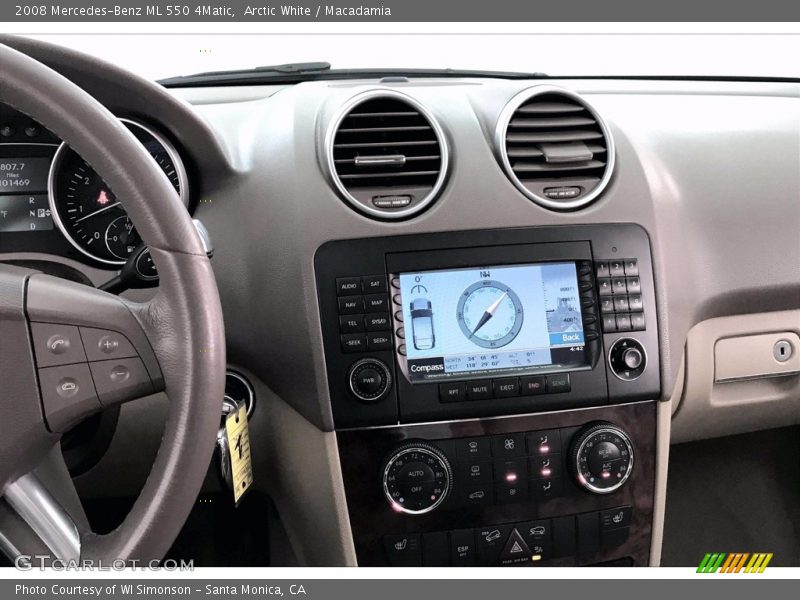 Arctic White / Macadamia 2008 Mercedes-Benz ML 550 4Matic