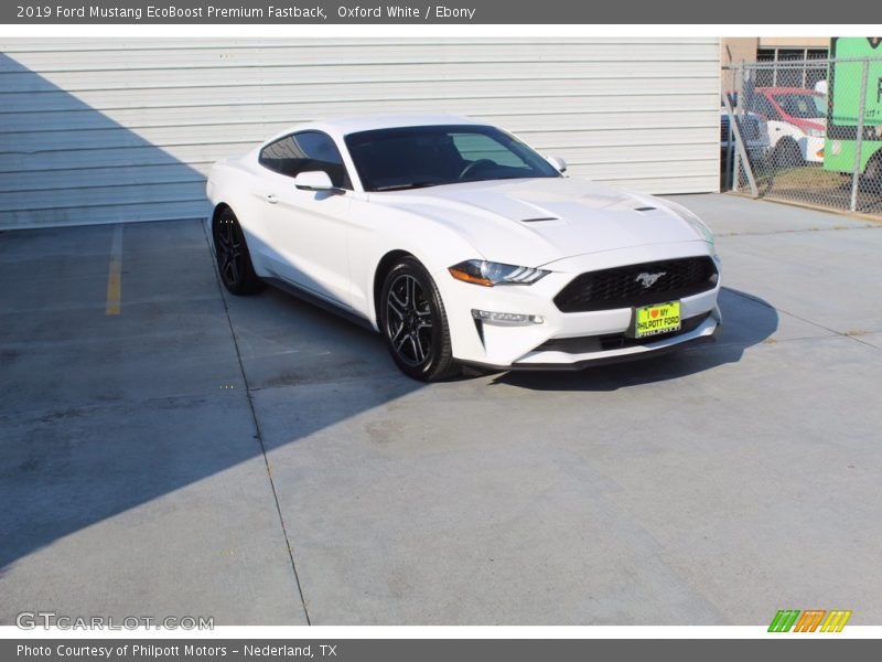 Oxford White / Ebony 2019 Ford Mustang EcoBoost Premium Fastback