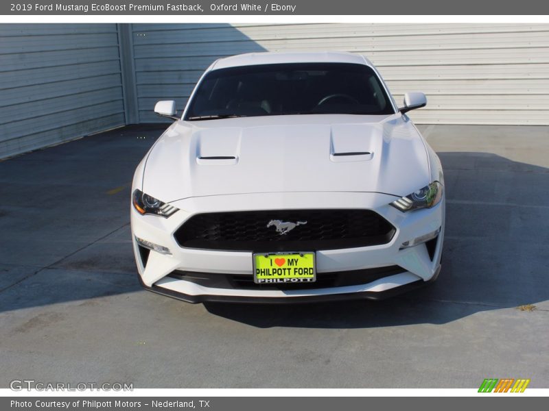 Oxford White / Ebony 2019 Ford Mustang EcoBoost Premium Fastback