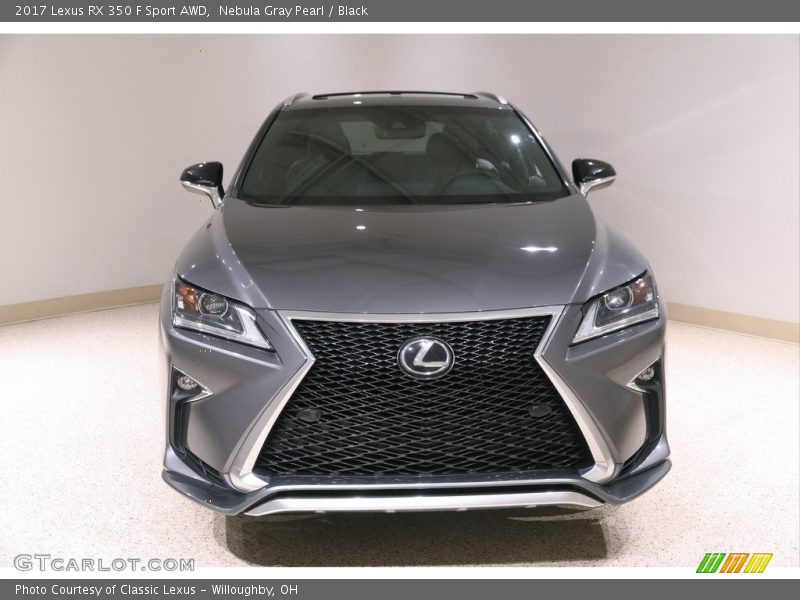Nebula Gray Pearl / Black 2017 Lexus RX 350 F Sport AWD