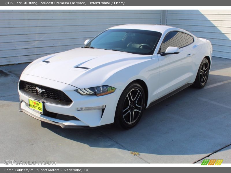 Oxford White / Ebony 2019 Ford Mustang EcoBoost Premium Fastback