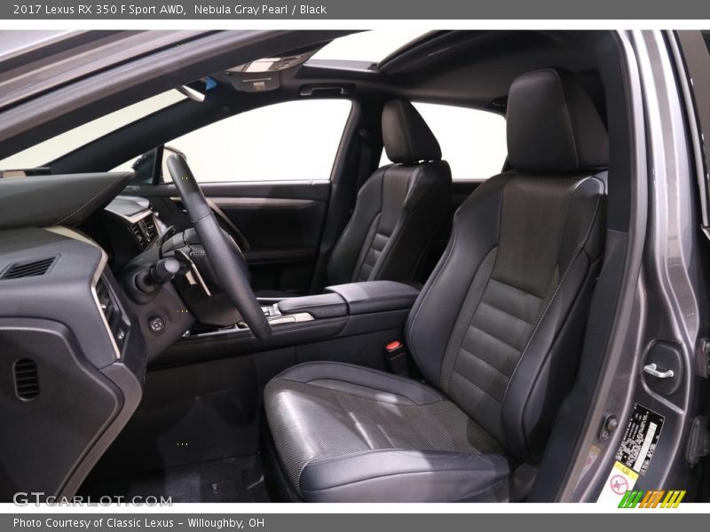 Nebula Gray Pearl / Black 2017 Lexus RX 350 F Sport AWD