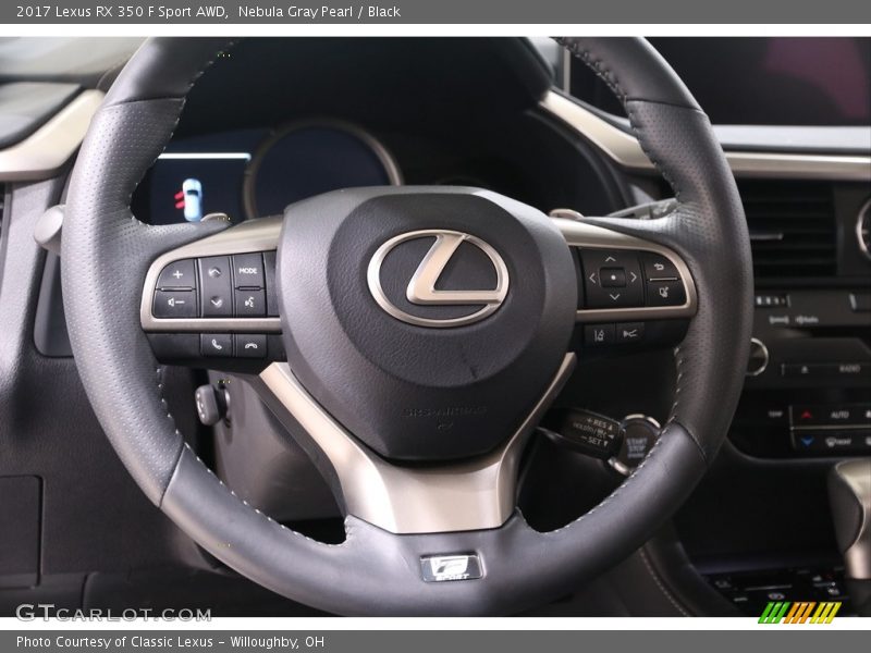 Nebula Gray Pearl / Black 2017 Lexus RX 350 F Sport AWD