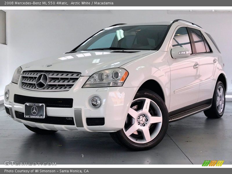 Arctic White / Macadamia 2008 Mercedes-Benz ML 550 4Matic