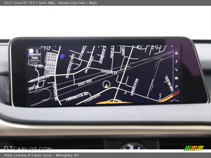 Nebula Gray Pearl / Black 2017 Lexus RX 350 F Sport AWD