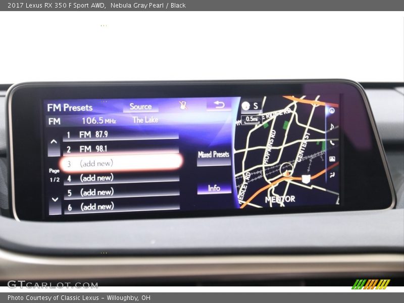 Nebula Gray Pearl / Black 2017 Lexus RX 350 F Sport AWD