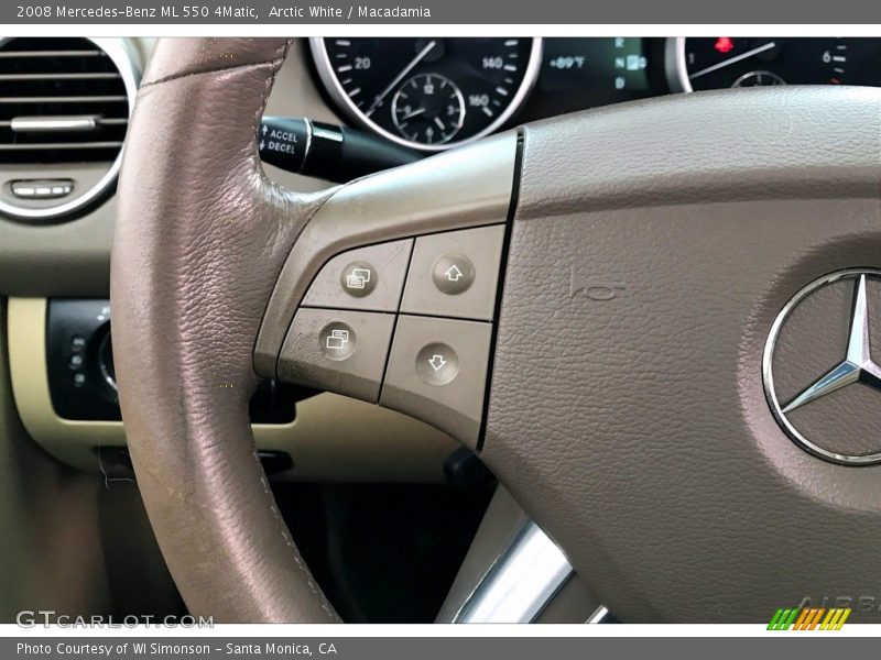 Arctic White / Macadamia 2008 Mercedes-Benz ML 550 4Matic