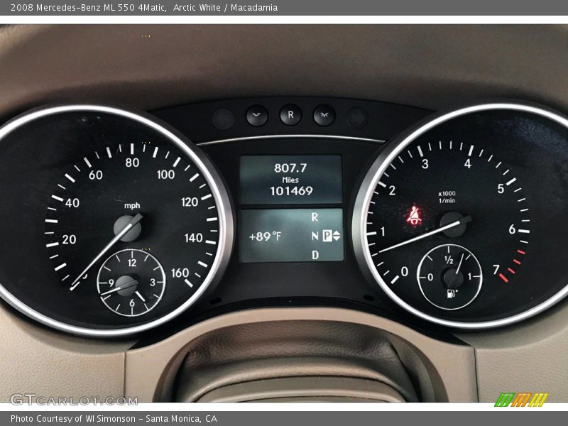 Arctic White / Macadamia 2008 Mercedes-Benz ML 550 4Matic