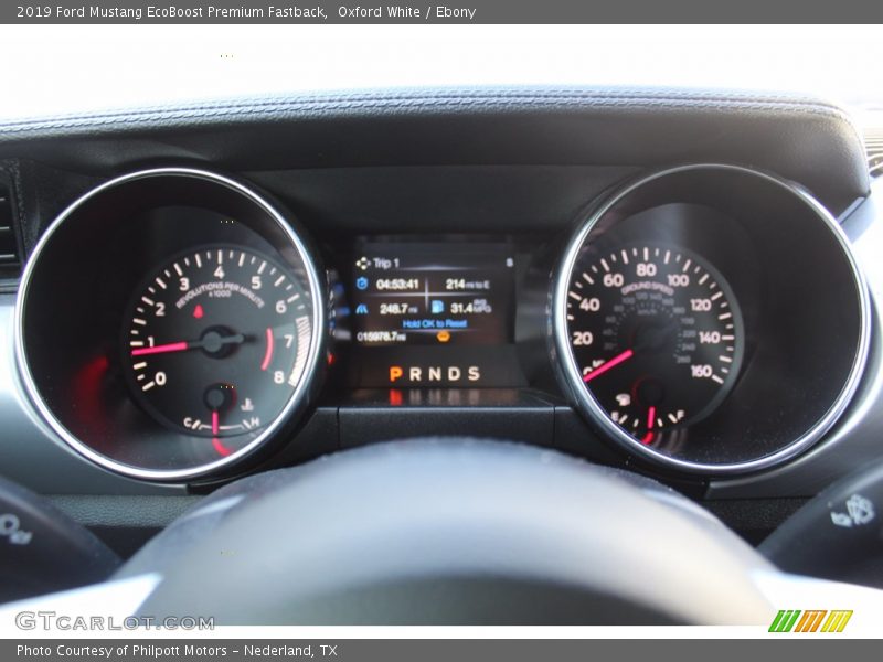 Oxford White / Ebony 2019 Ford Mustang EcoBoost Premium Fastback