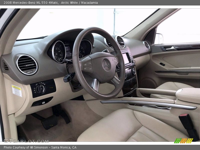 Arctic White / Macadamia 2008 Mercedes-Benz ML 550 4Matic