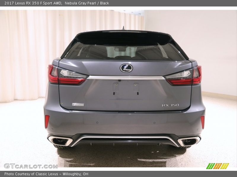 Nebula Gray Pearl / Black 2017 Lexus RX 350 F Sport AWD