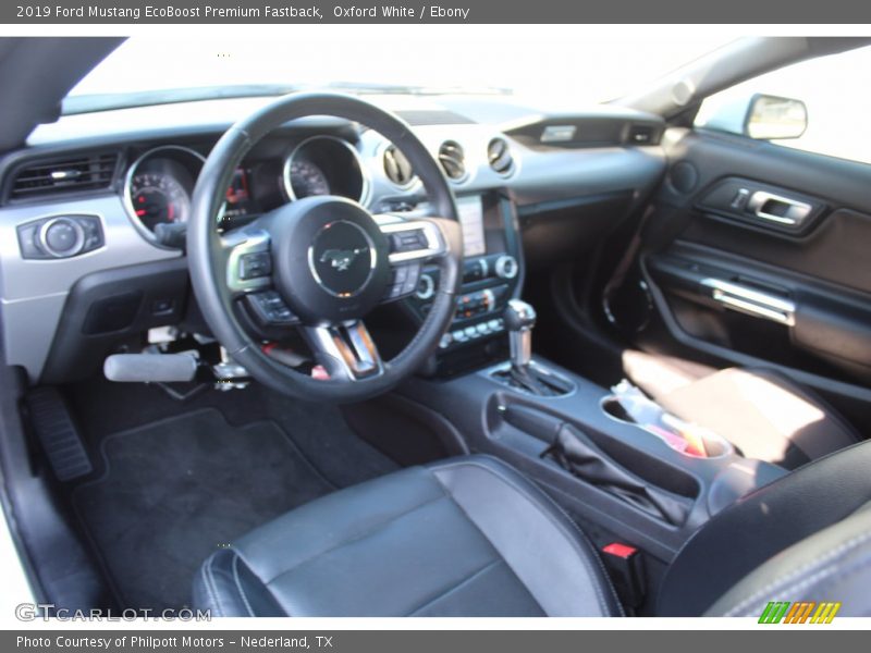 Oxford White / Ebony 2019 Ford Mustang EcoBoost Premium Fastback