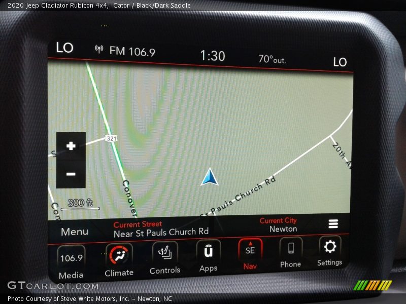 Navigation of 2020 Gladiator Rubicon 4x4