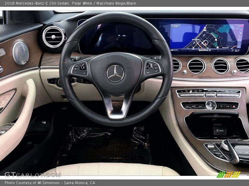 Polar White / Macchiato Beige/Black 2018 Mercedes-Benz E 300 Sedan