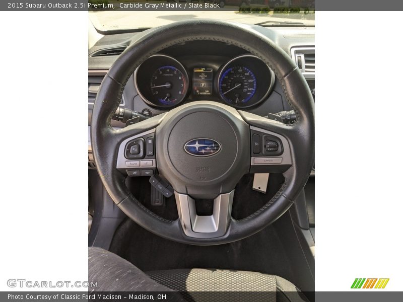 Carbide Gray Metallic / Slate Black 2015 Subaru Outback 2.5i Premium