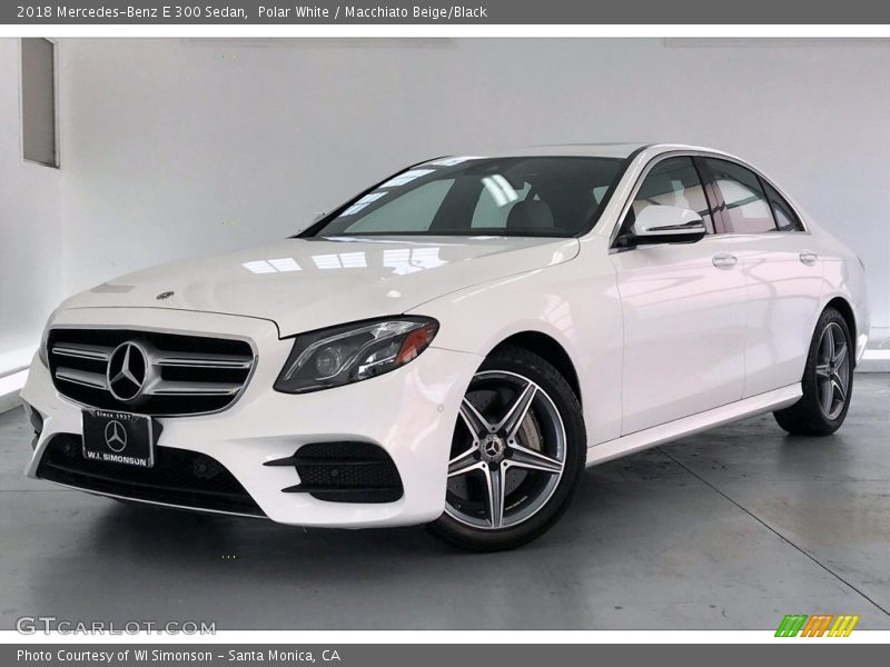 Polar White / Macchiato Beige/Black 2018 Mercedes-Benz E 300 Sedan