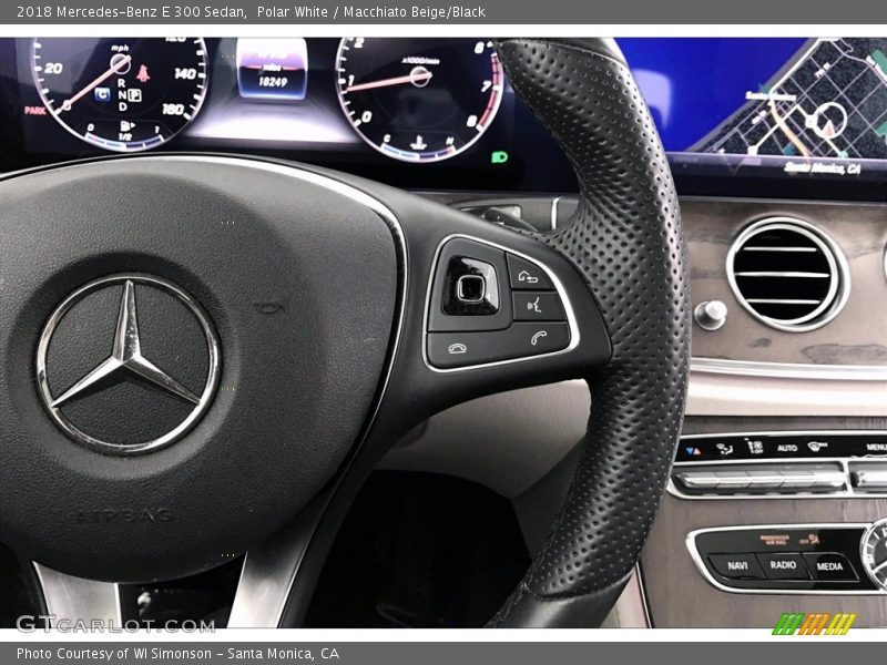Polar White / Macchiato Beige/Black 2018 Mercedes-Benz E 300 Sedan
