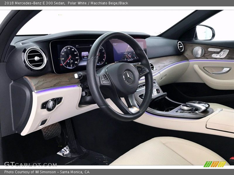 Polar White / Macchiato Beige/Black 2018 Mercedes-Benz E 300 Sedan