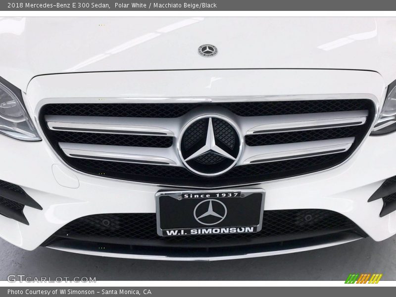 Polar White / Macchiato Beige/Black 2018 Mercedes-Benz E 300 Sedan