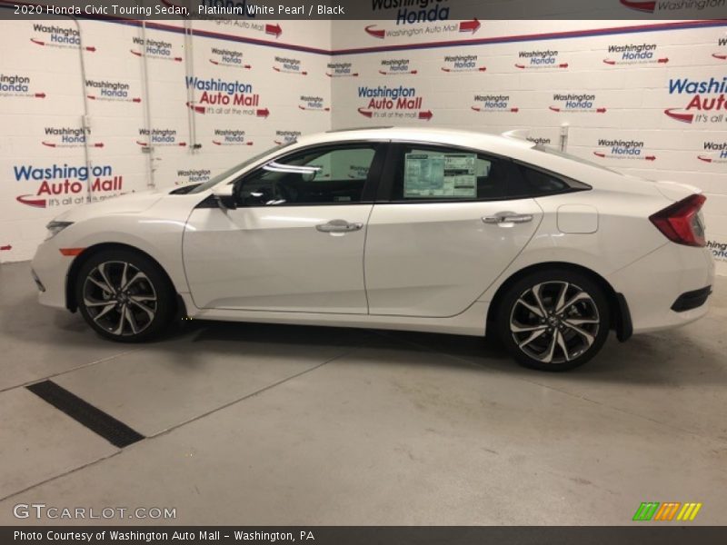 Platinum White Pearl / Black 2020 Honda Civic Touring Sedan