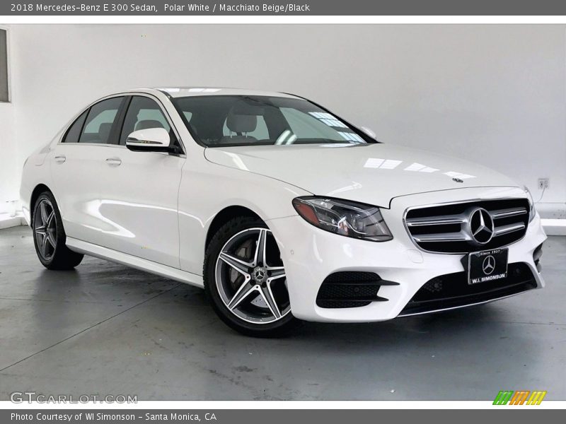 Polar White / Macchiato Beige/Black 2018 Mercedes-Benz E 300 Sedan