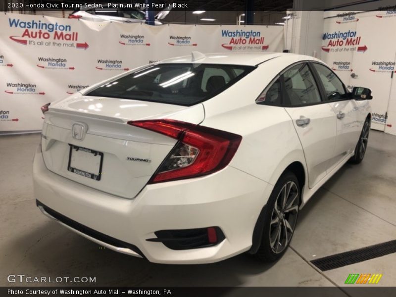 Platinum White Pearl / Black 2020 Honda Civic Touring Sedan
